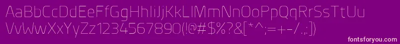 PlanerExtralight Font – Pink Fonts on Purple Background