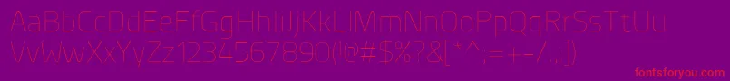 PlanerExtralight Font – Red Fonts on Purple Background