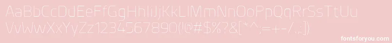 PlanerExtralight Font – White Fonts on Pink Background