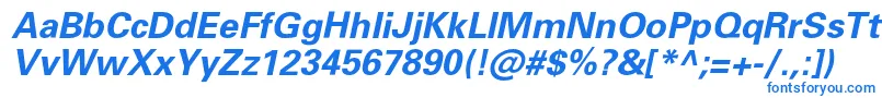 フォントPartnerBolditalic – 白い背景に青い文字