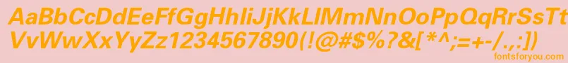 PartnerBolditalic Font – Orange Fonts on Pink Background