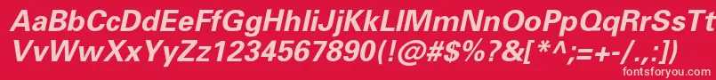 PartnerBolditalic Font – Pink Fonts on Red Background