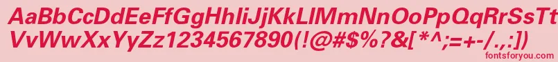 PartnerBolditalic-Schriftart – Rote Schriften auf rosa Hintergrund