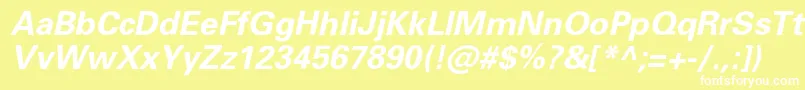 PartnerBolditalic Font – White Fonts on Yellow Background