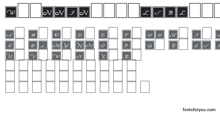 Schriftart WrennInitialsBlocked – Alphabet, Zahlen, spezielle Symbole