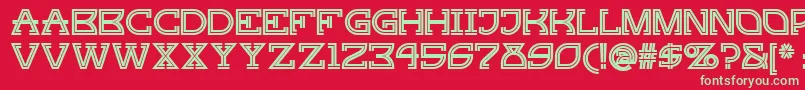 Ginger ffy Font – Green Fonts on Red Background