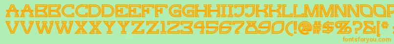 Ginger ffy Font – Orange Fonts on Green Background