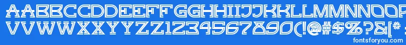 Ginger ffy Font – White Fonts on Blue Background