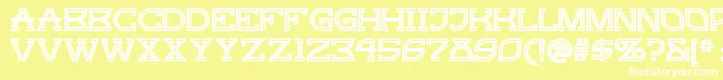 Шрифт Ginger ffy – белые шрифты на жёлтом фоне