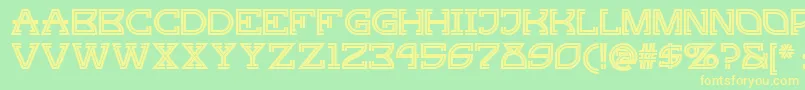 Ginger ffy Font – Yellow Fonts on Green Background