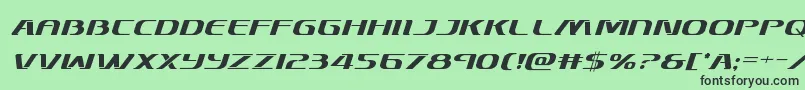 フォントSkymarshalital – 緑の背景に黒い文字