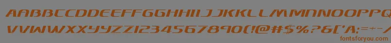 Skymarshalital Font – Brown Fonts on Gray Background