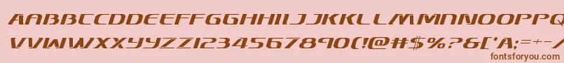 Шрифт Skymarshalital – коричневые шрифты на розовом фоне