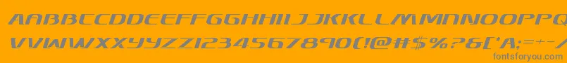 Skymarshalital Font – Gray Fonts on Orange Background