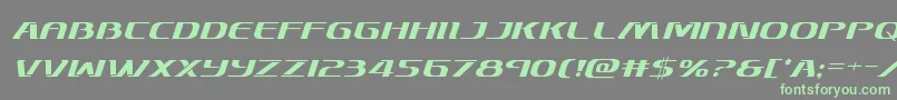 Skymarshalital Font – Green Fonts on Gray Background