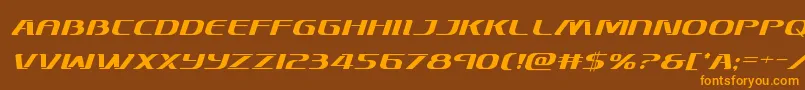 Skymarshalital Font – Orange Fonts on Brown Background