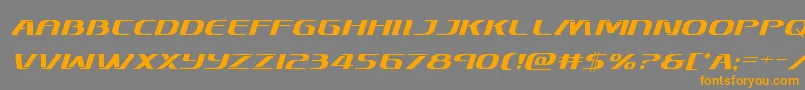 Skymarshalital Font – Orange Fonts on Gray Background