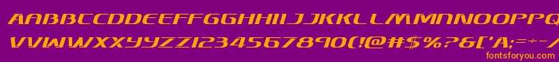 Skymarshalital Font – Orange Fonts on Purple Background