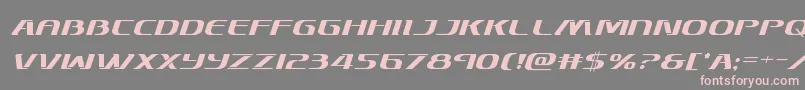 フォントSkymarshalital – 灰色の背景にピンクのフォント