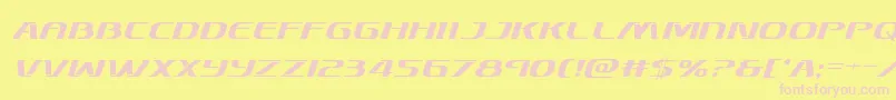 Skymarshalital Font – Pink Fonts on Yellow Background