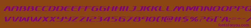 Skymarshalital-fontti – violetit fontit ruskealla taustalla
