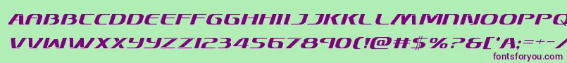 Skymarshalital Font – Purple Fonts on Green Background