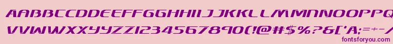 Skymarshalital Font – Purple Fonts on Pink Background
