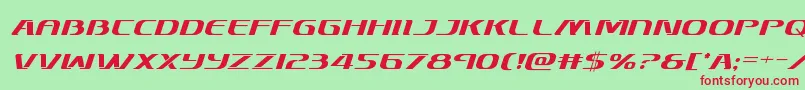 Skymarshalital Font – Red Fonts on Green Background