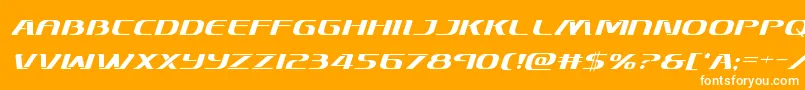 Skymarshalital Font – White Fonts on Orange Background