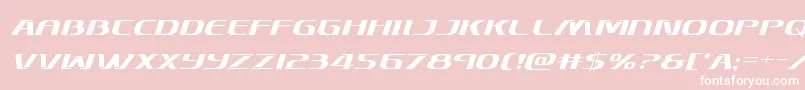 Skymarshalital Font – White Fonts on Pink Background