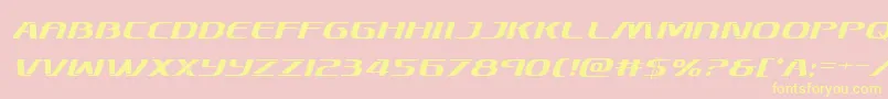 Skymarshalital Font – Yellow Fonts on Pink Background