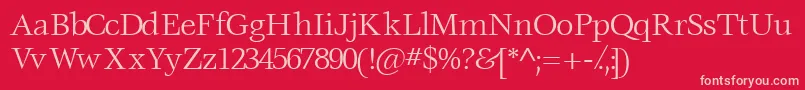 Voracessk Font – Pink Fonts on Red Background