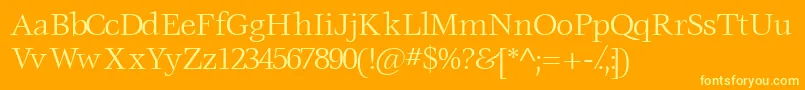 Voracessk Font – Yellow Fonts on Orange Background