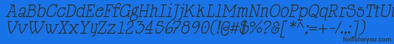 HappyPhantomItalic Font – Black Fonts on Blue Background