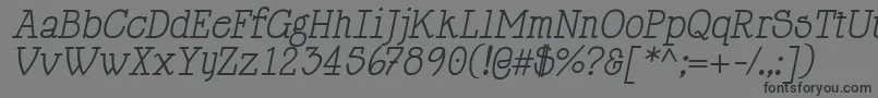 Шрифт HappyPhantomItalic – чёрные шрифты на сером фоне