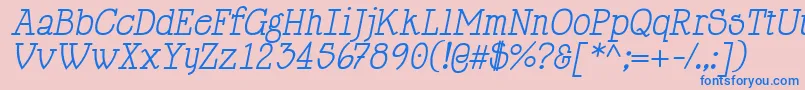 HappyPhantomItalic Font – Blue Fonts on Pink Background