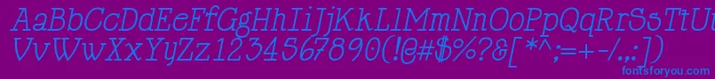 HappyPhantomItalic Font – Blue Fonts on Purple Background