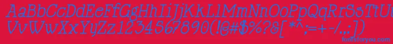 HappyPhantomItalic Font – Blue Fonts on Red Background