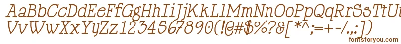 HappyPhantomItalic-fontti – ruskeat fontit valkoisella taustalla