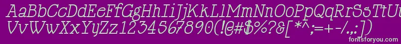 fuente HappyPhantomItalic – Fuentes Verdes Sobre Fondo Morado