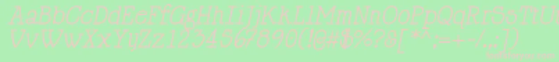 フォントHappyPhantomItalic – 緑の背景にピンクのフォント