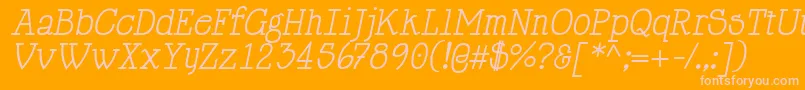 HappyPhantomItalic Font – Pink Fonts on Orange Background