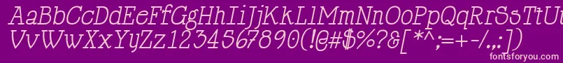 HappyPhantomItalic Font – Pink Fonts on Purple Background