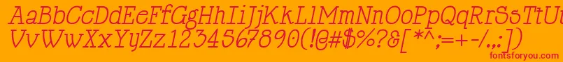 HappyPhantomItalic Font – Red Fonts on Orange Background