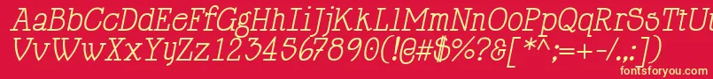 HappyPhantomItalic Font – Yellow Fonts on Red Background