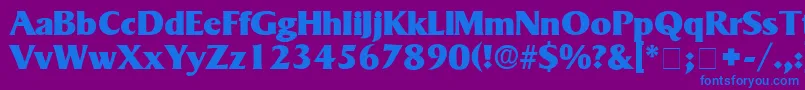 MatroxDisplaySsi Font – Blue Fonts on Purple Background