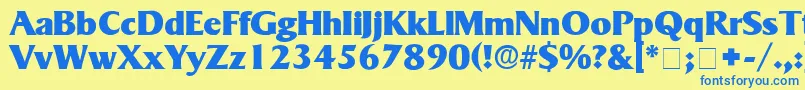 MatroxDisplaySsi Font – Blue Fonts on Yellow Background