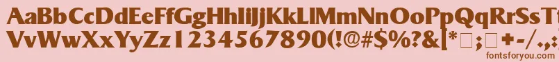 MatroxDisplaySsi Font – Brown Fonts on Pink Background