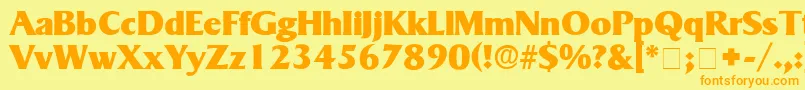 MatroxDisplaySsi Font – Orange Fonts on Yellow Background