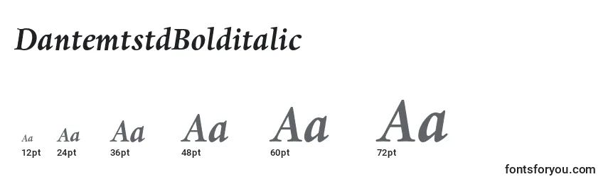 DantemtstdBolditalic Font Sizes